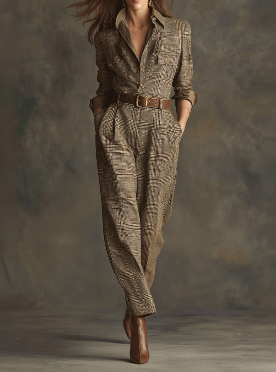 Antonia | Kockás Overall és Finom Részletek